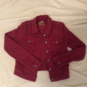 Red Levi’s is Denim Jacket (never worn)